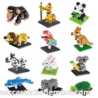 FUN LITTLE TOYS Party Favors for Kids Mini Animals Building Blocks Sets for Goodie Bags Prizes Easter Eggs Fillers and Easter Basket Stuffers 12 Boxes B07CWTDJQQ